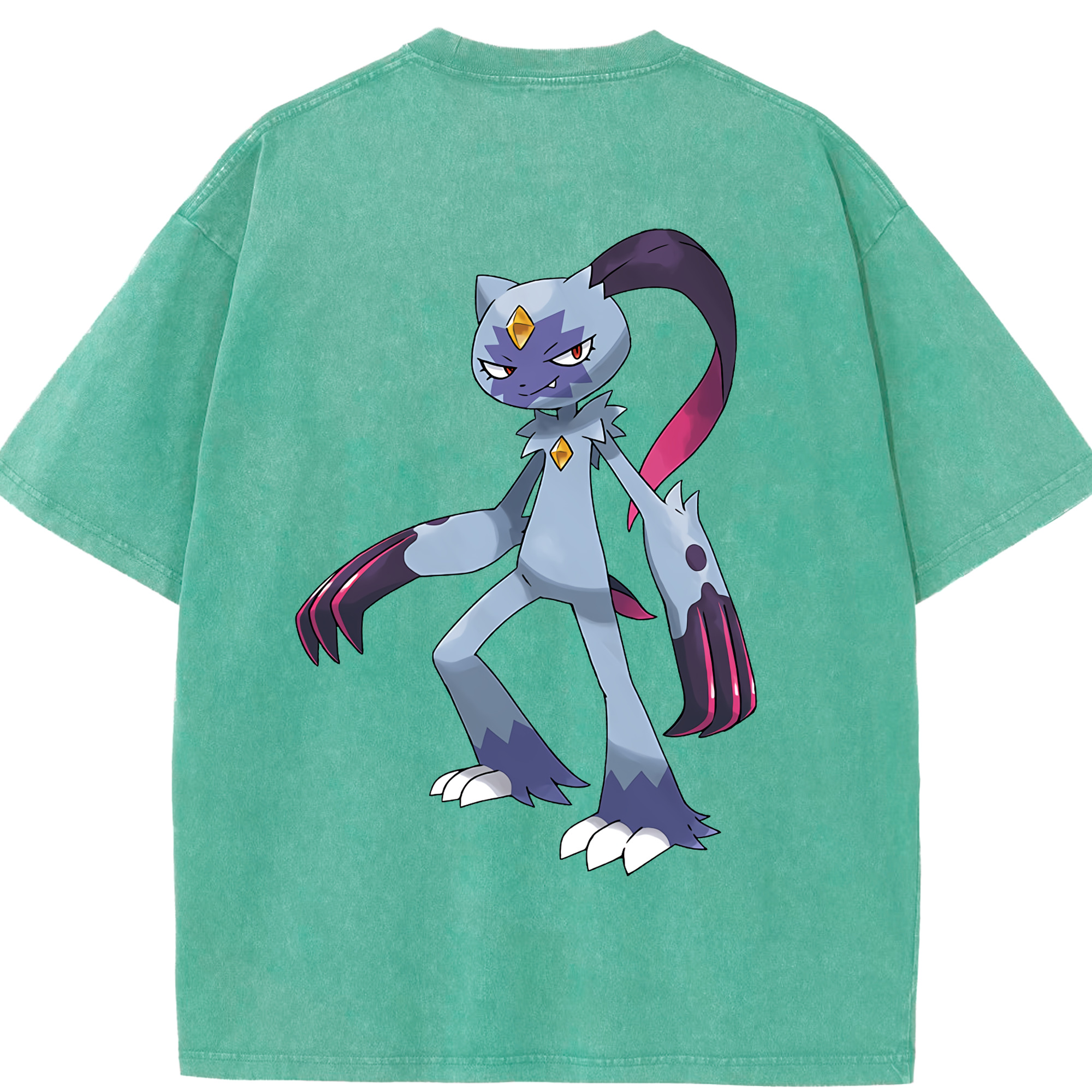 （画像用） ポケットモンスター Pokémon 綿100% ヴィンテージ風 半袖Tシャツ（背面プリント）